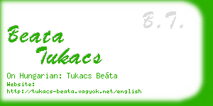 beata tukacs business card