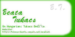 beata tukacs business card